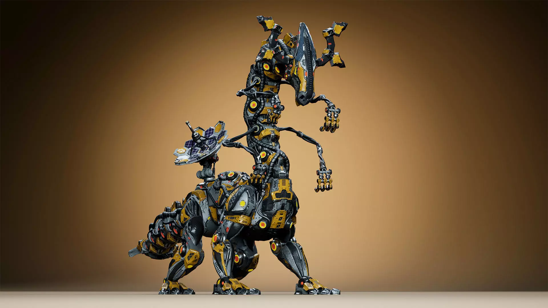 Sci-Fi Dino Long-Neck Low-poly 3D model_18