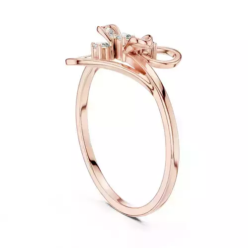 Round-cut Cluster Diamond Engagement Wedding Ring 3DM STL Video