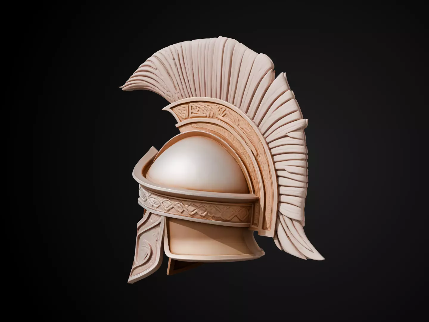 Stylized Gladiator Helmet - Arena Steel Guard 3D print model_8