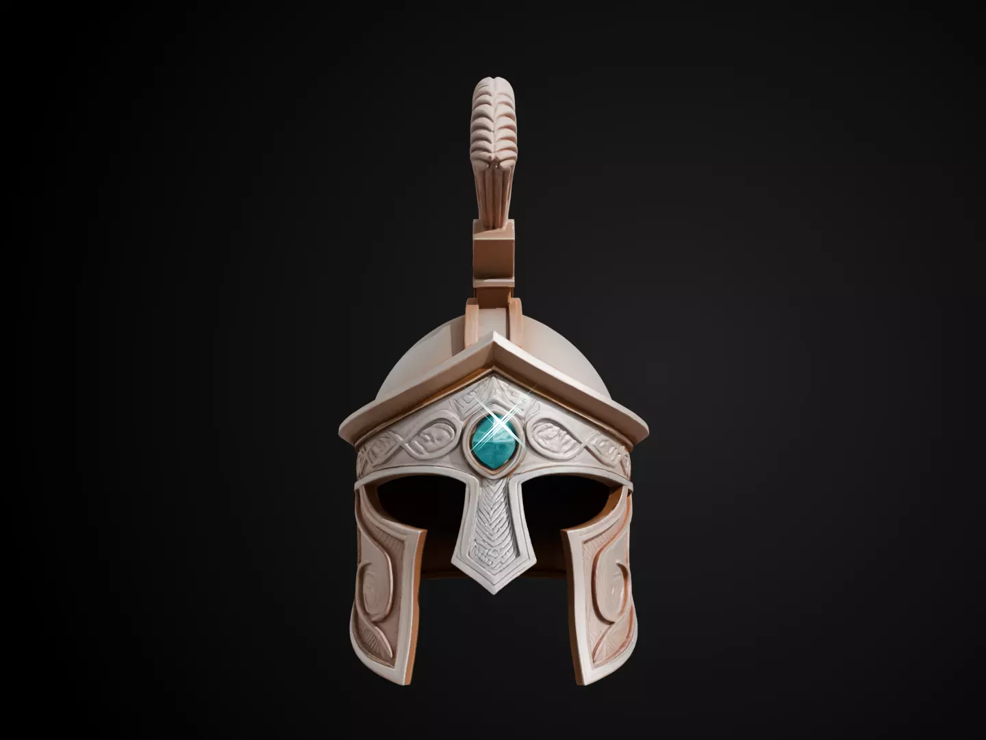 Stylized Gladiator Helmet - Arena Steel Guard 3D print model_12