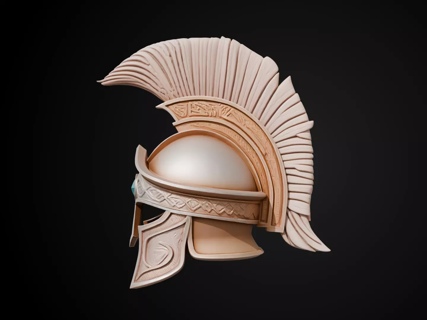 Stylized Gladiator Helmet - Arena Steel Guard 3D print model_9