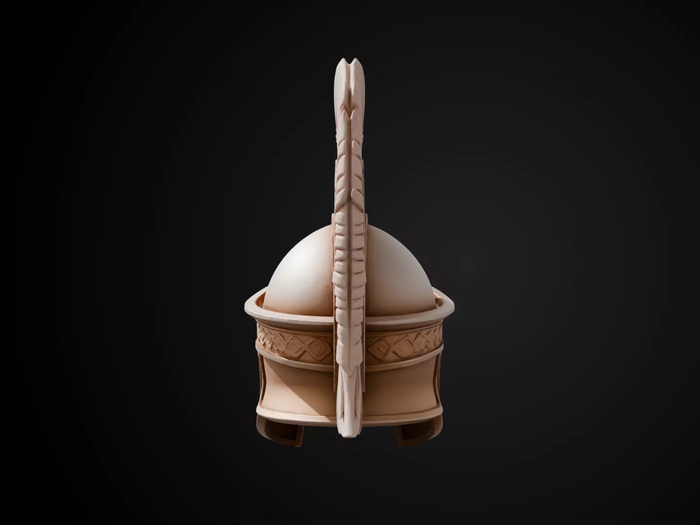 Stylized Gladiator Helmet - Arena Steel Guard 3D print model_6