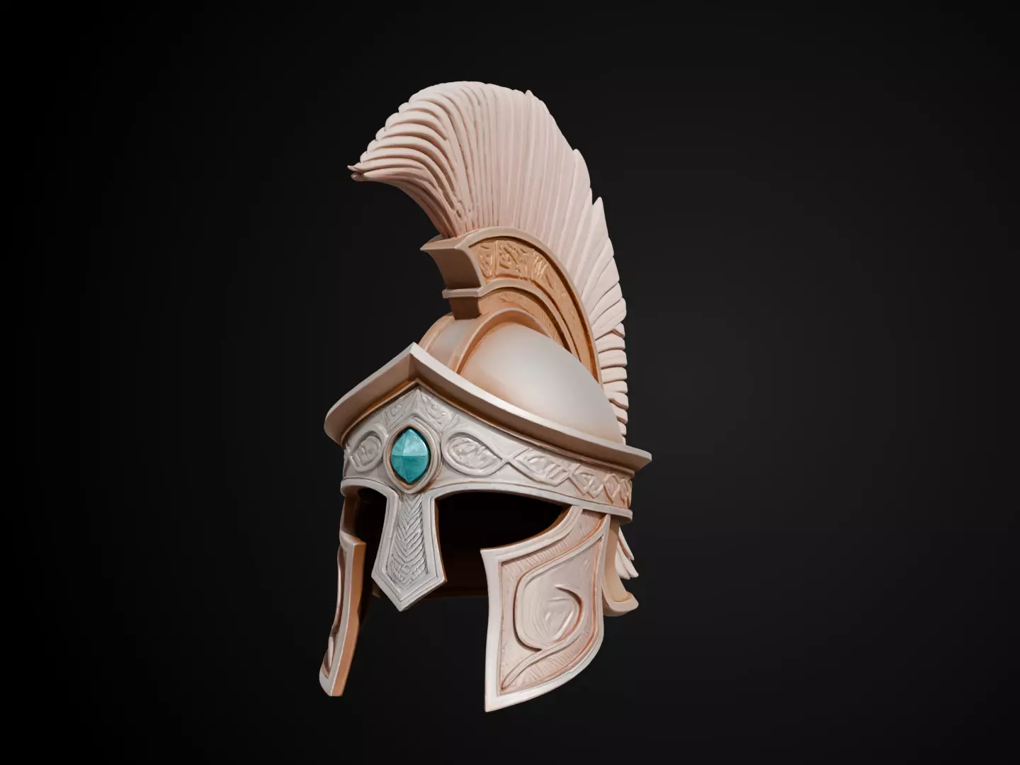 Stylized Gladiator Helmet - Arena Steel Guard 3D print model_11