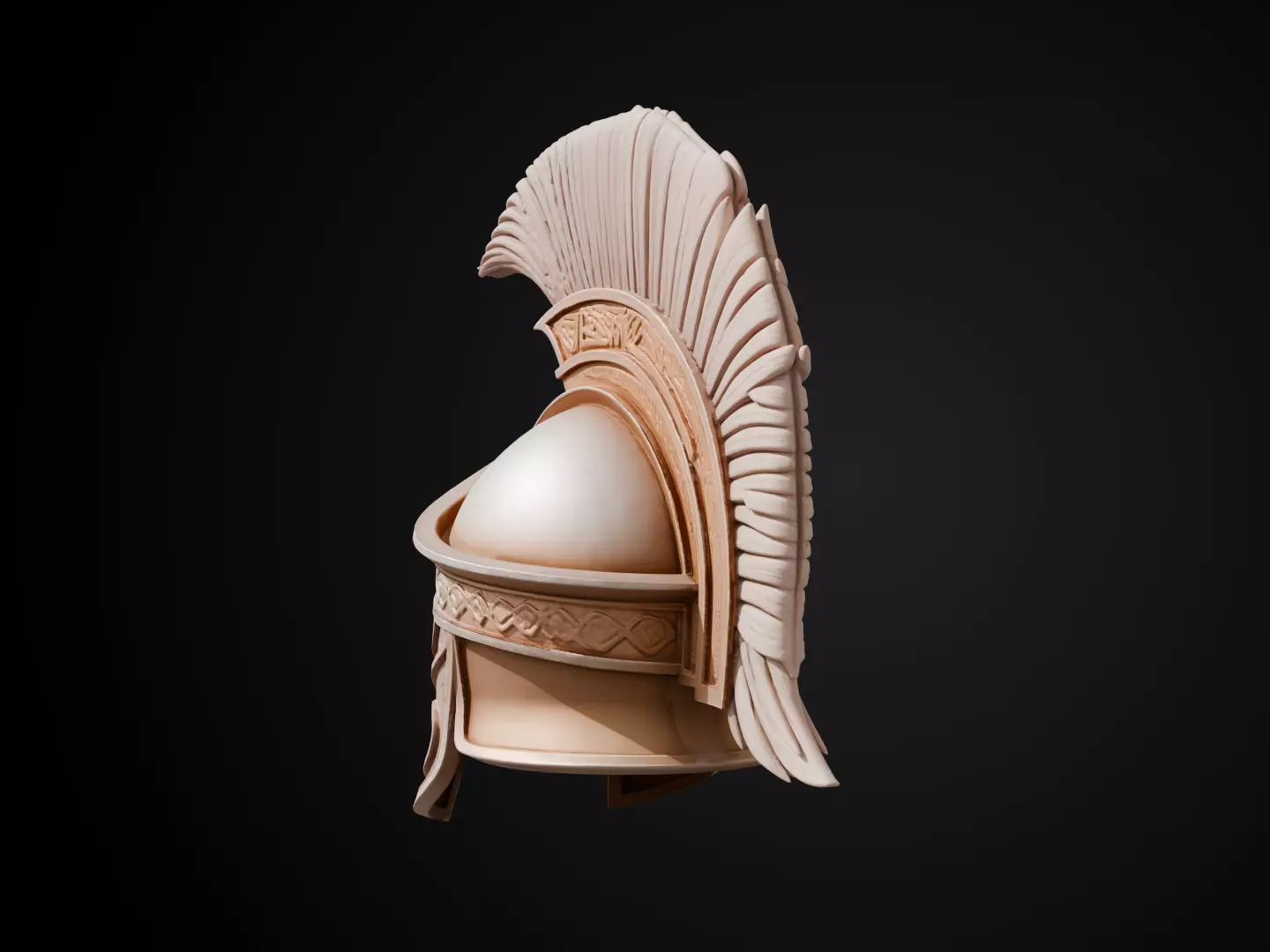 Stylized Gladiator Helmet - Arena Steel Guard 3D print model_7