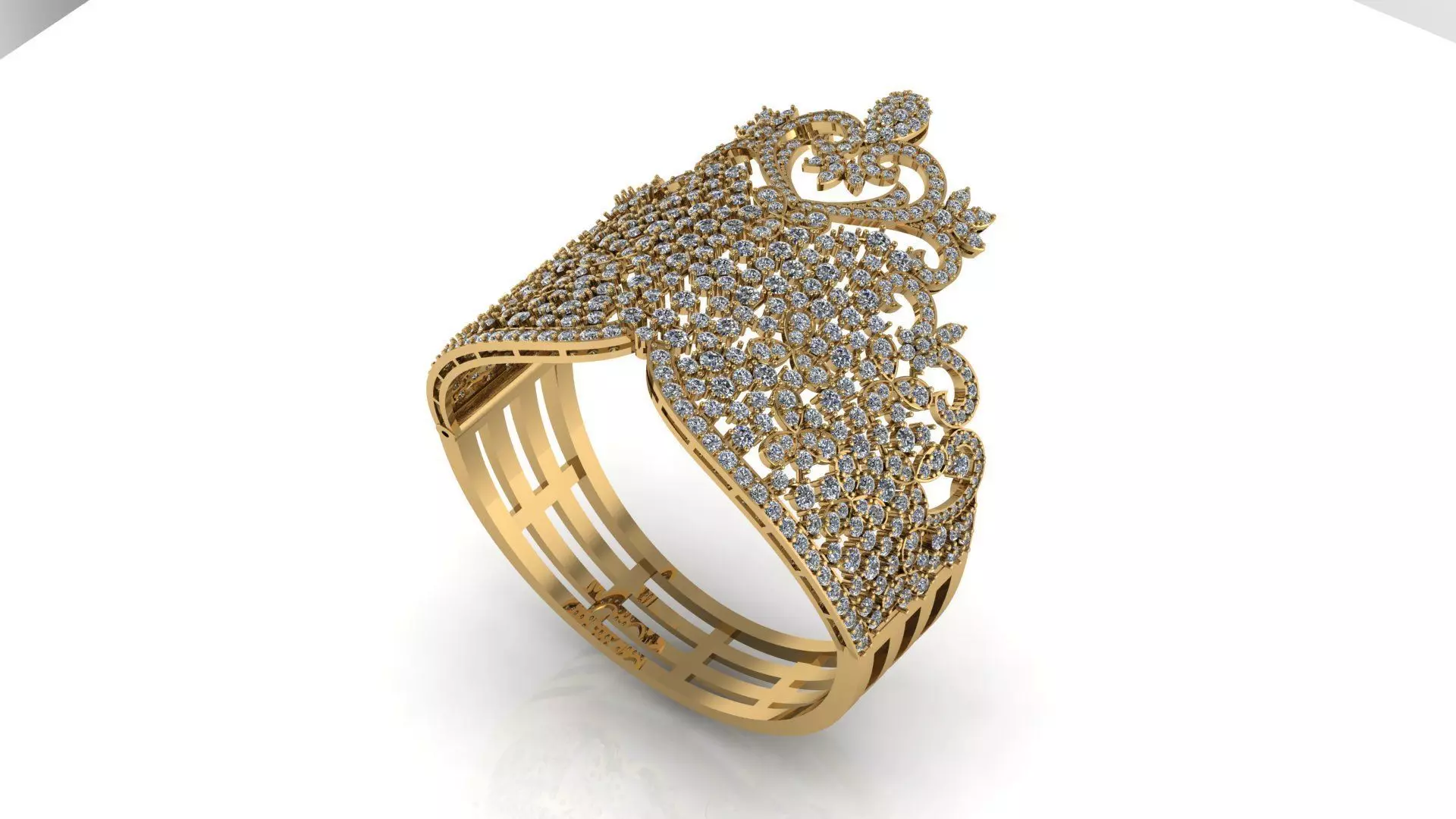 Big Diamond Bangle 3D print model_2