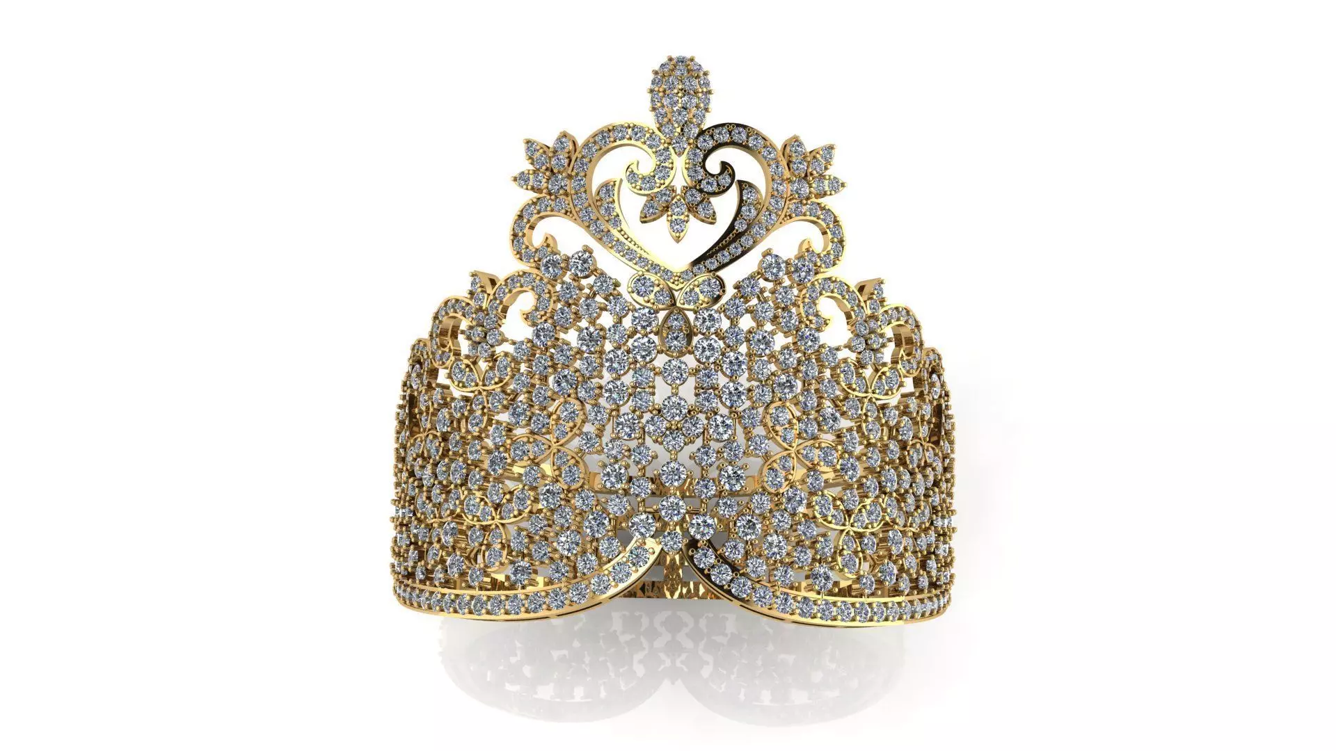 Big Diamond Bangle 3D print model_3