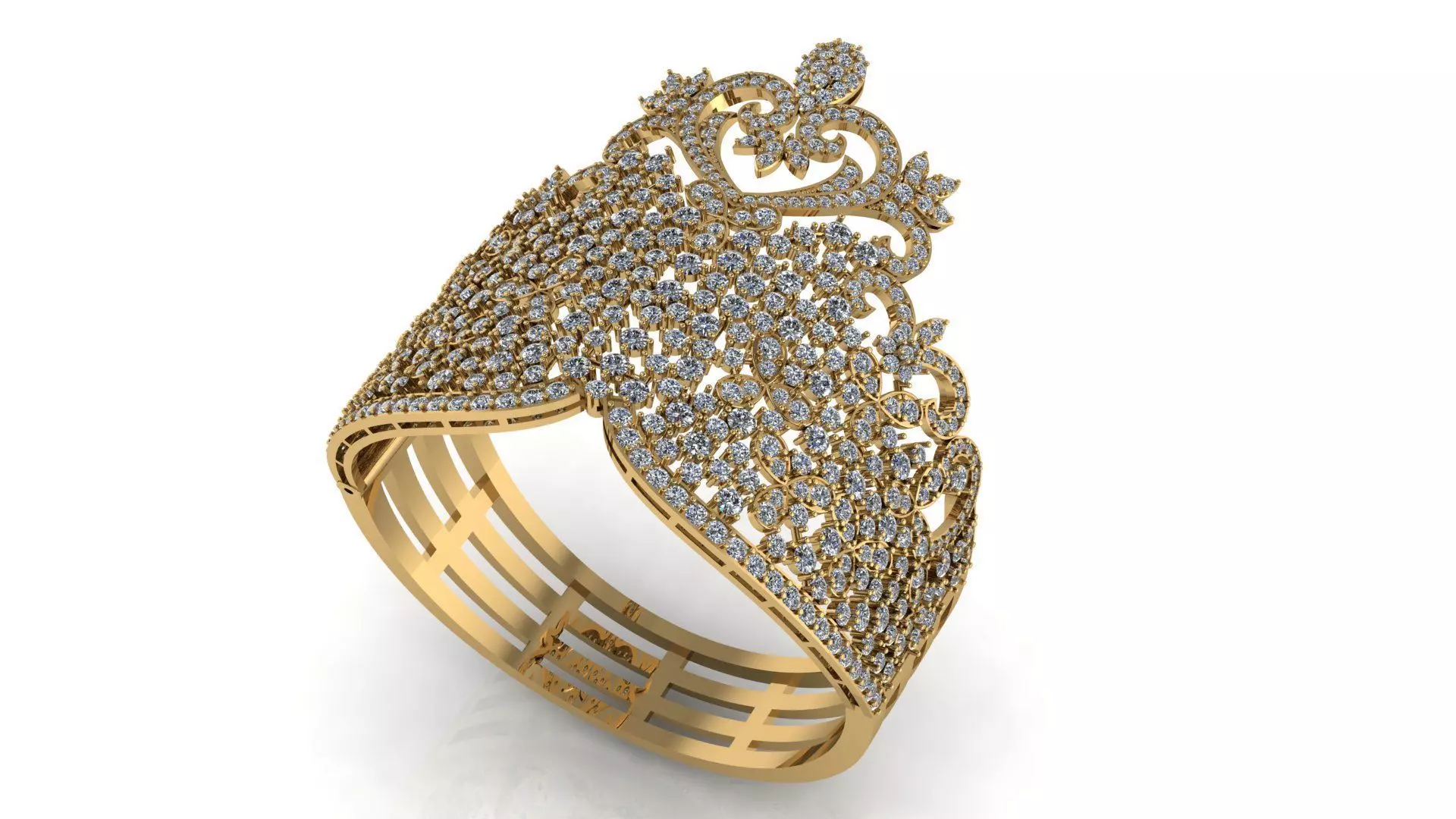 Big Diamond Bangle 3D print model_0