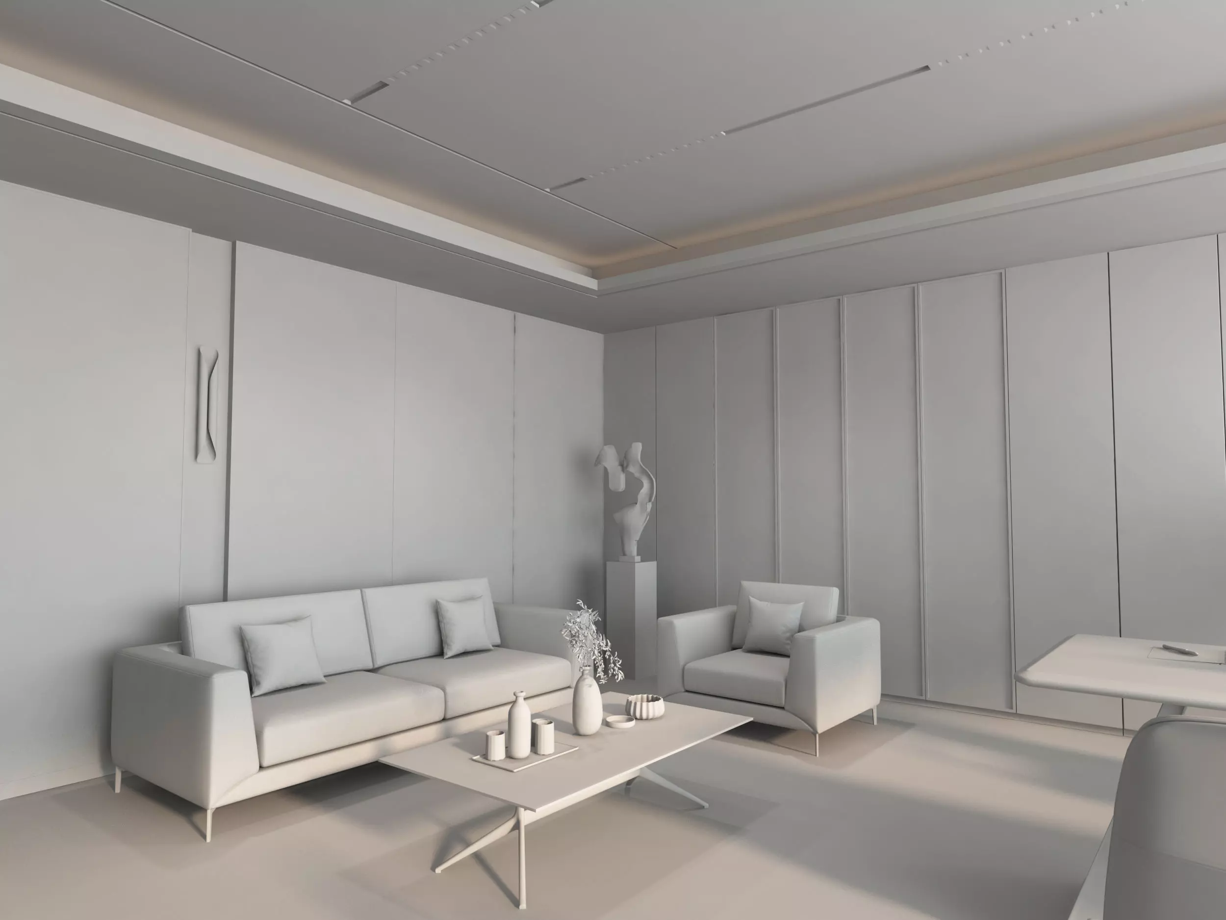 office Low-poly 3D model_3