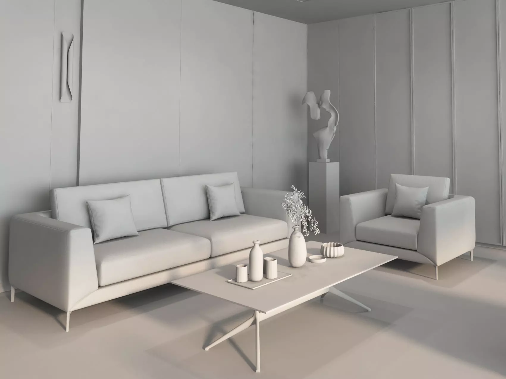 office Low-poly 3D model_4