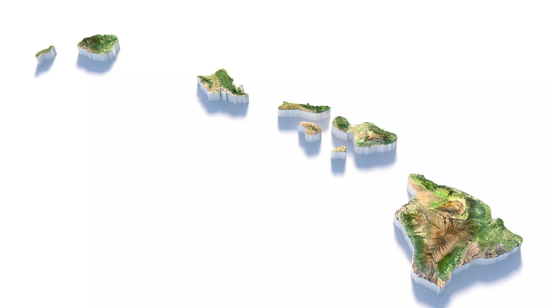 Hawaii Terrain Country 3D model