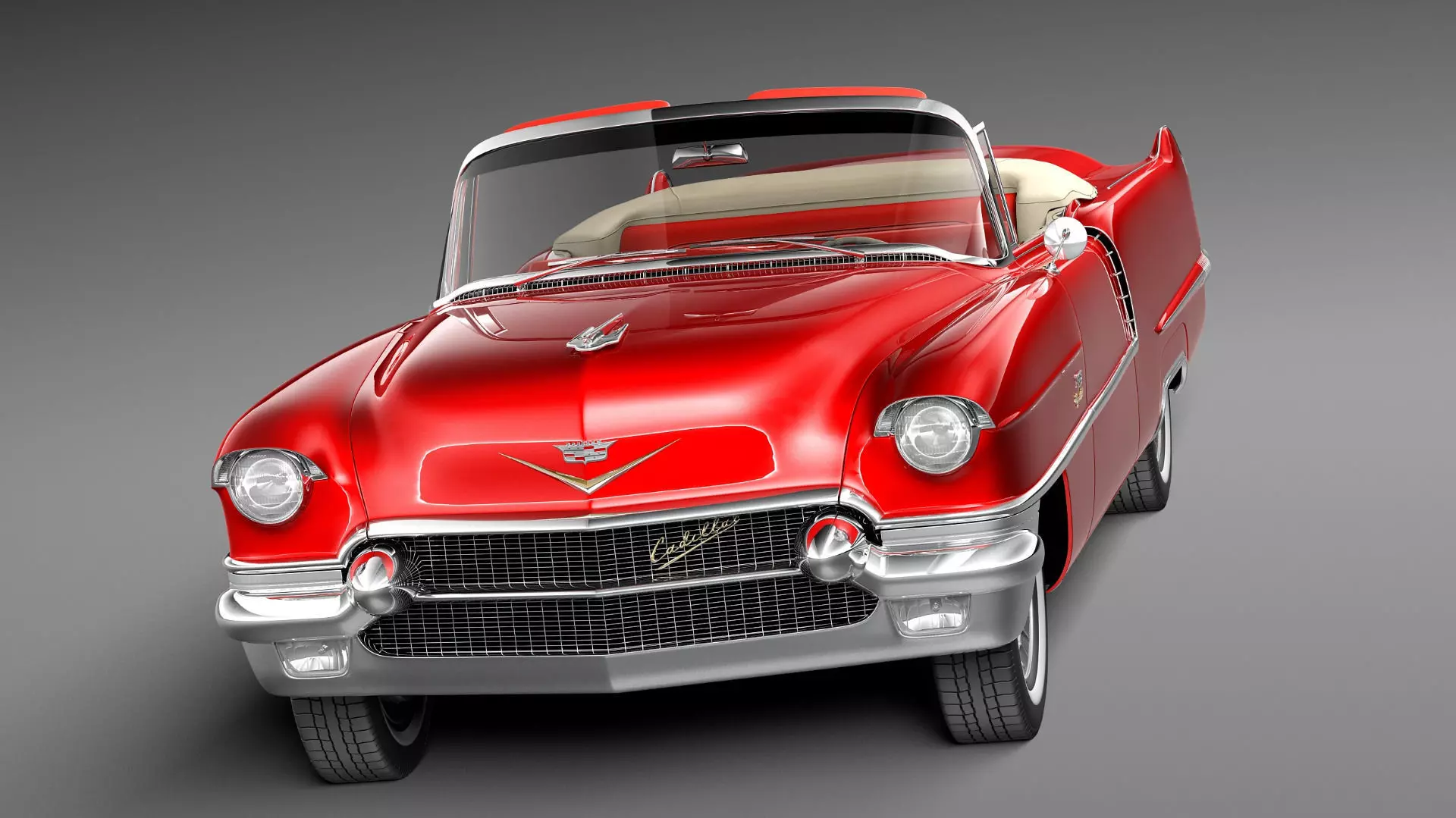 Cadillac 1956 series 62 convertible CG 3D model_1