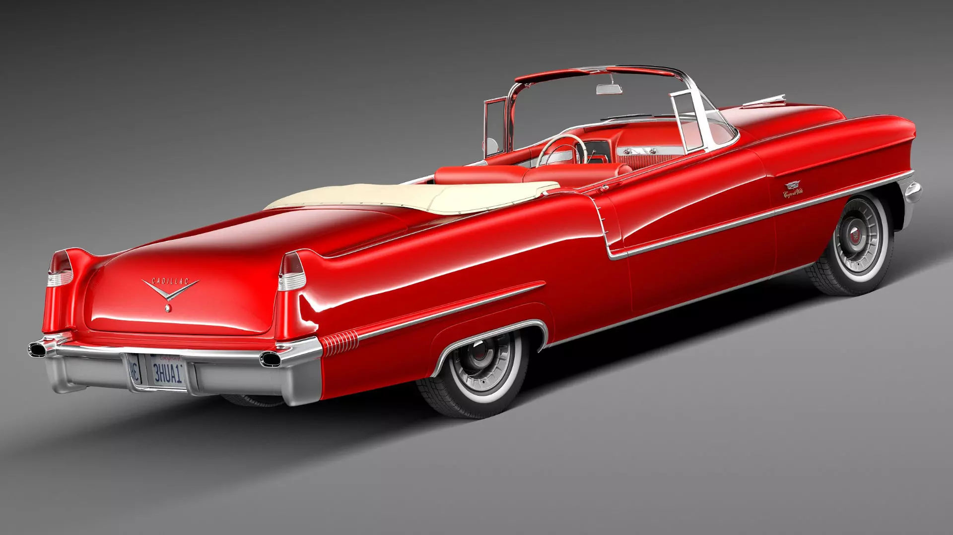 Cadillac 1956 series 62 convertible CG 3D model_4