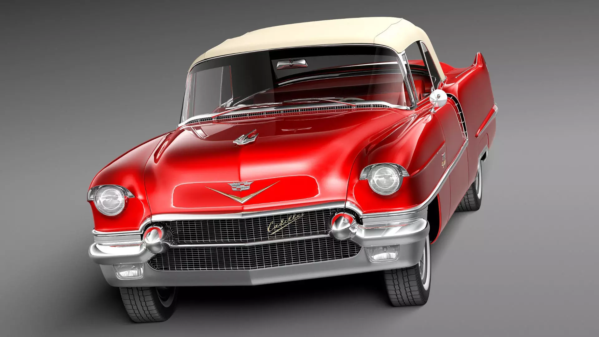 Cadillac 1956 series 62 convertible CG 3D model_9
