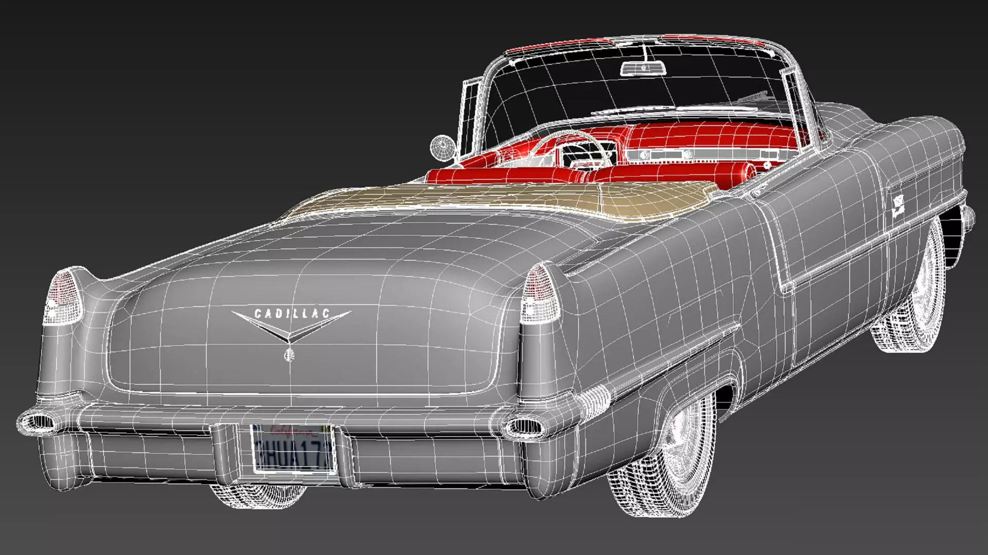 Cadillac 1956 series 62 convertible CG 3D model_17