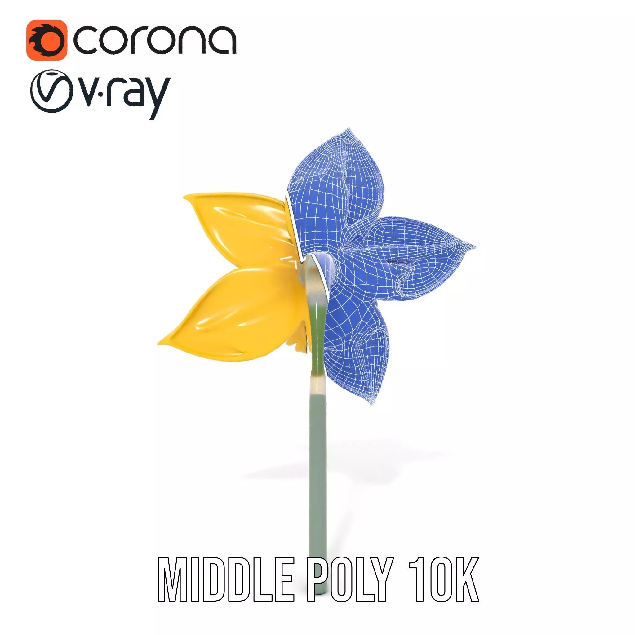 Vibrant Daffodil model pack Low-poly 3D model_28