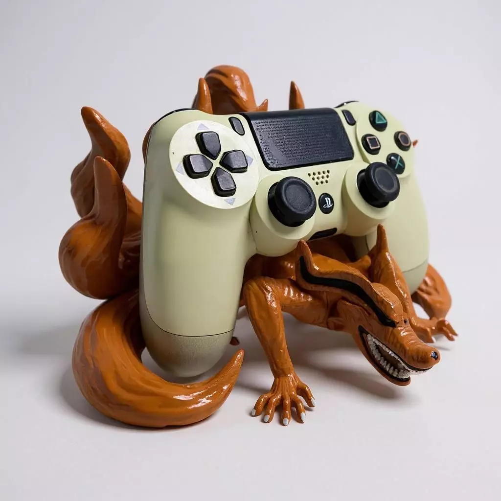 ps4 controller holder kurama naruto 3D print model_4