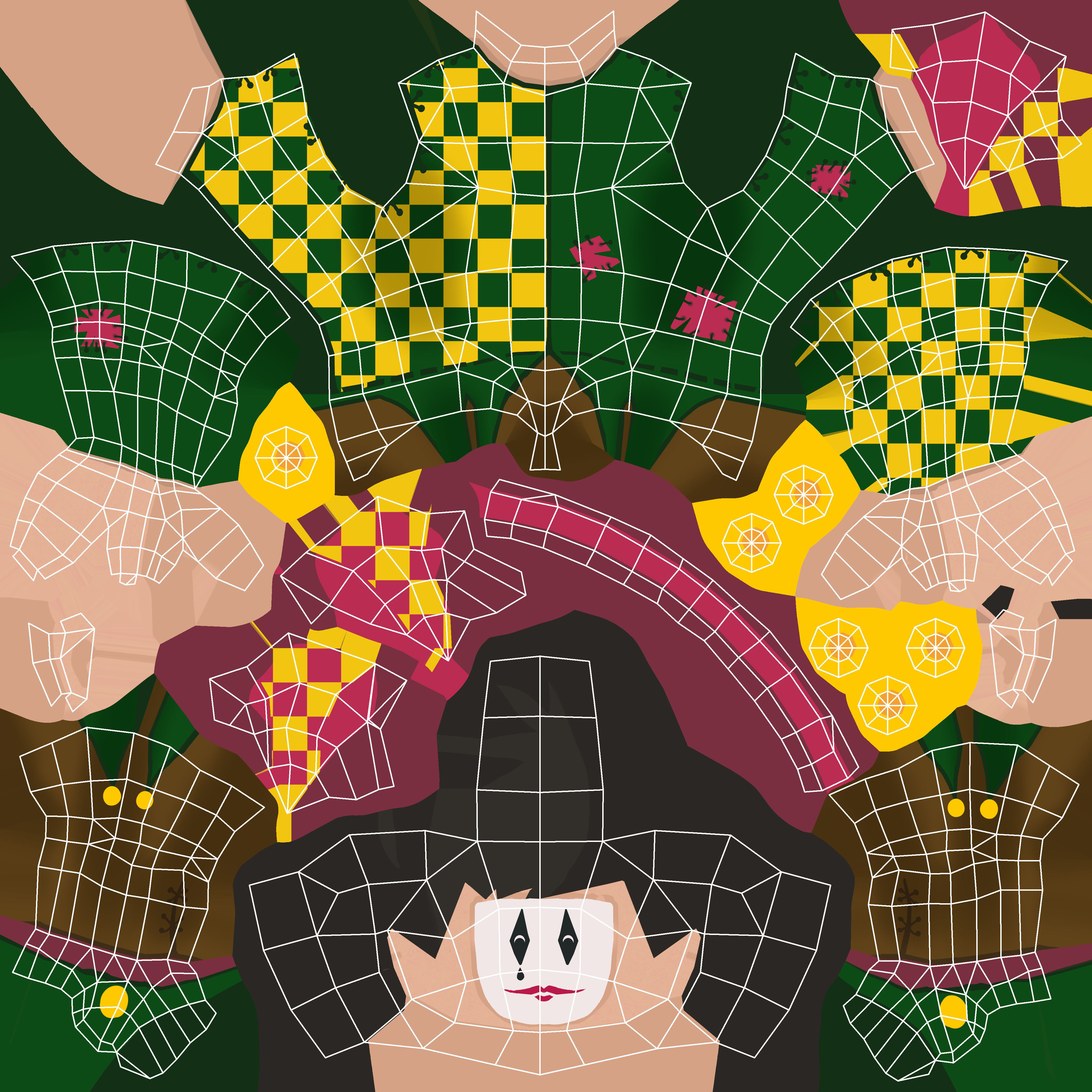 Medieval Joker Low-poly 3D model_17