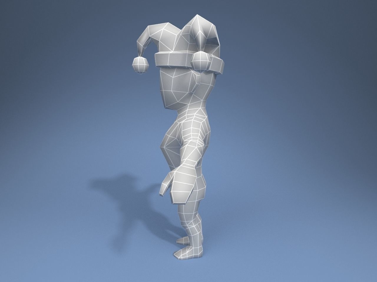 Medieval Joker Low-poly 3D model_10