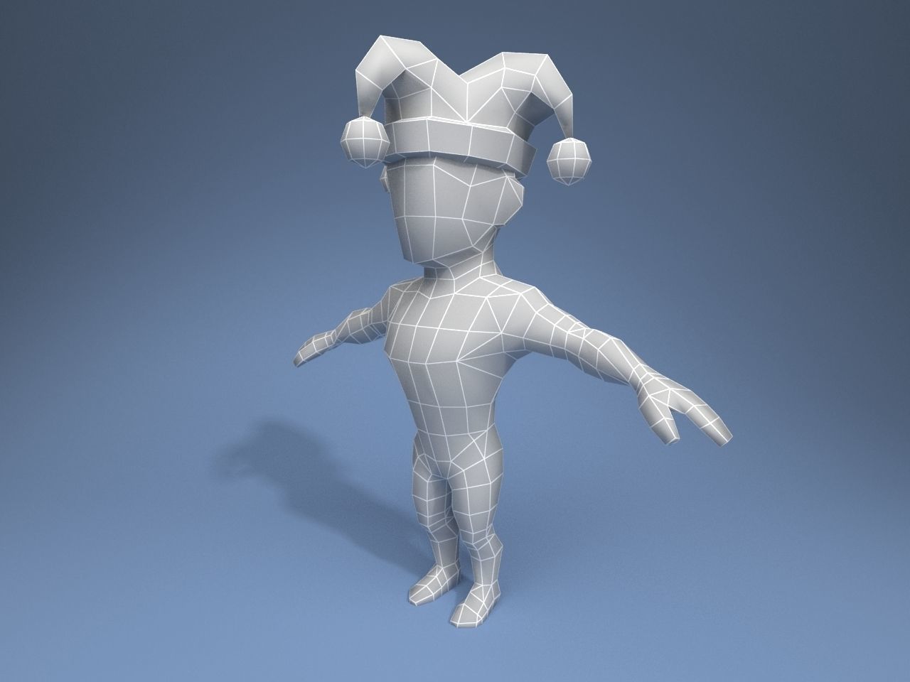 Medieval Joker Low-poly 3D model_9