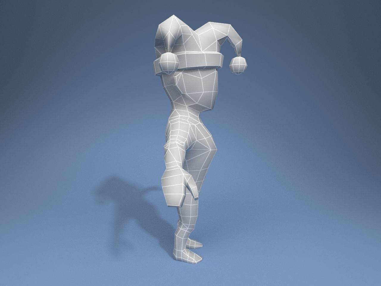 Medieval Joker Low-poly 3D model_14