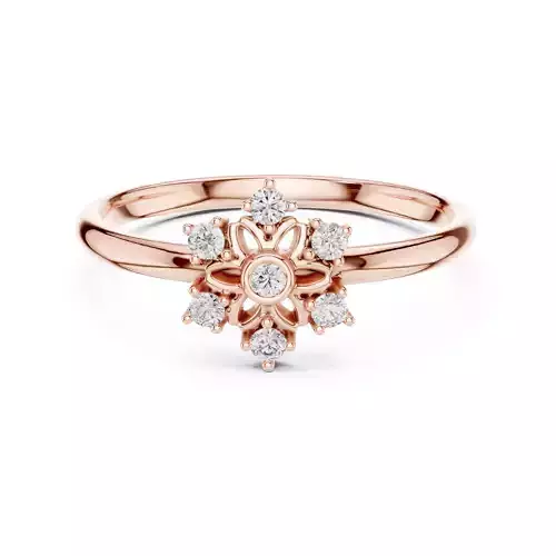 Round Cut Cluster Diamond Engagement Wedding Ring 3DM STL Video