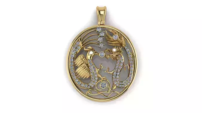 Hong Neak Dragon Bird Pendant
