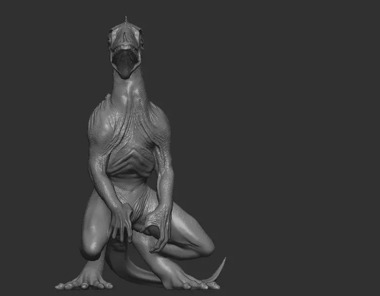 Monster Abyssal Finwalker 3D Model Printing 3D print model_5