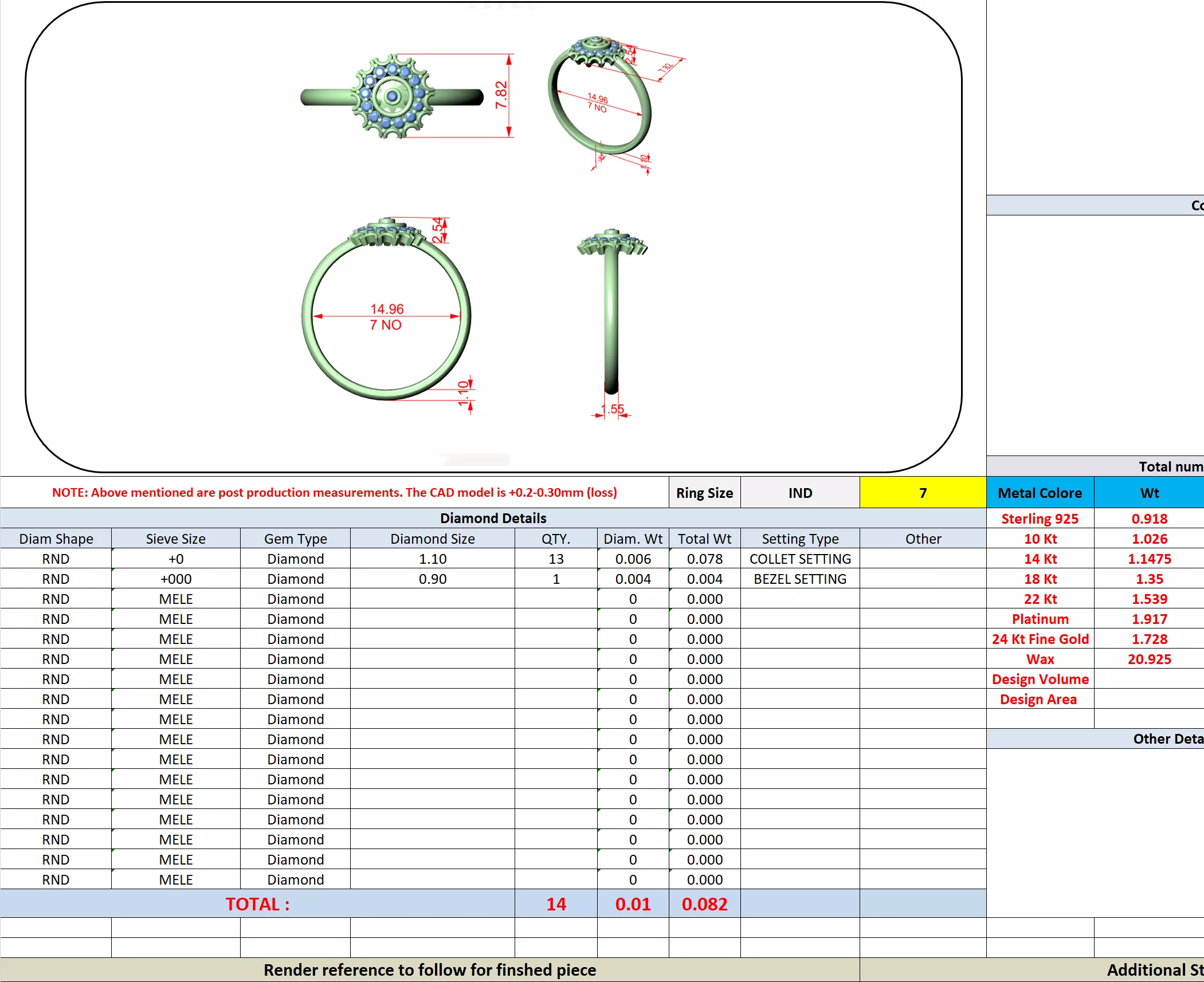 Round Bezel Set Designer Halo Diamond Wedding Ring 3DM STL Video 3D print model_13