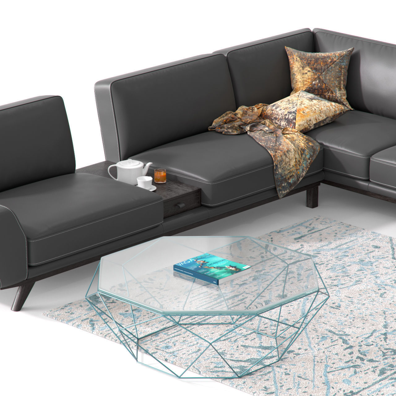 roche bobois  ENVERGURE CORNER COMPOSITION 3D model_5