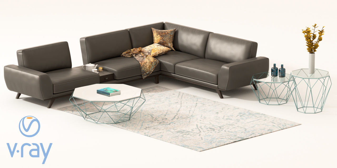 roche bobois  ENVERGURE CORNER COMPOSITION 3D model_8