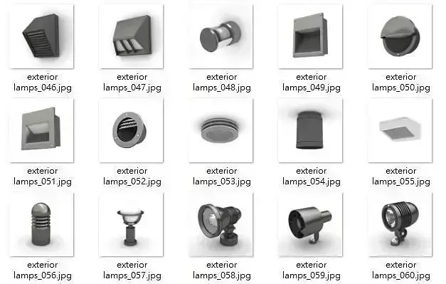 exterior lamps 46-60