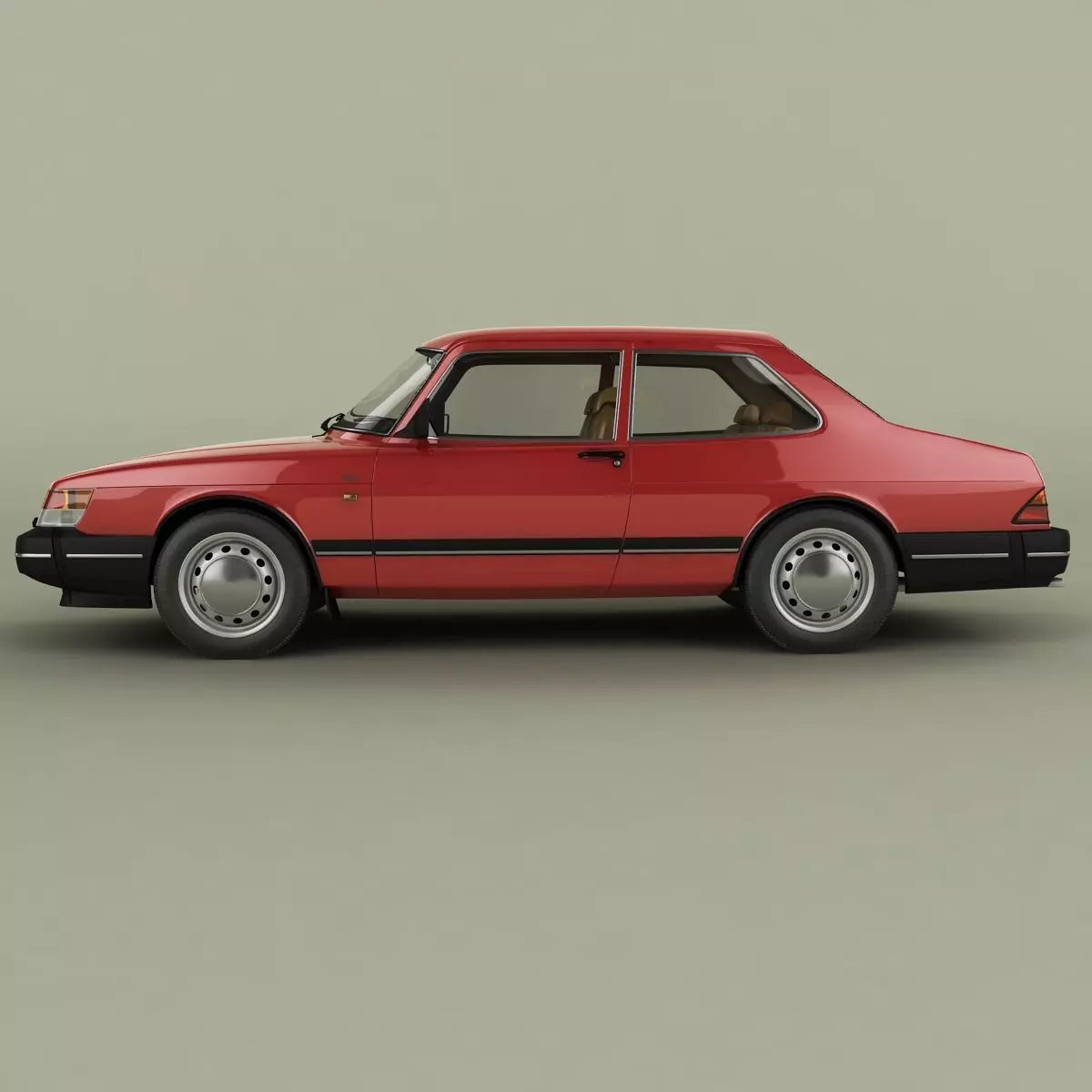 SAAB 900 2-door saloon 3D model_1