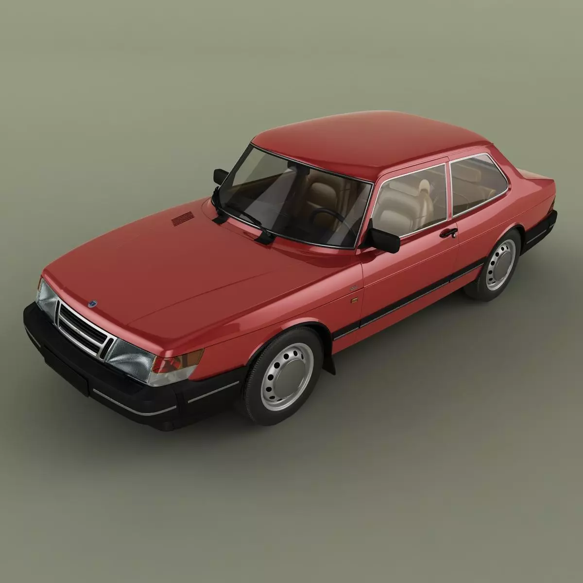 SAAB 900 2-door saloon 3D model_5