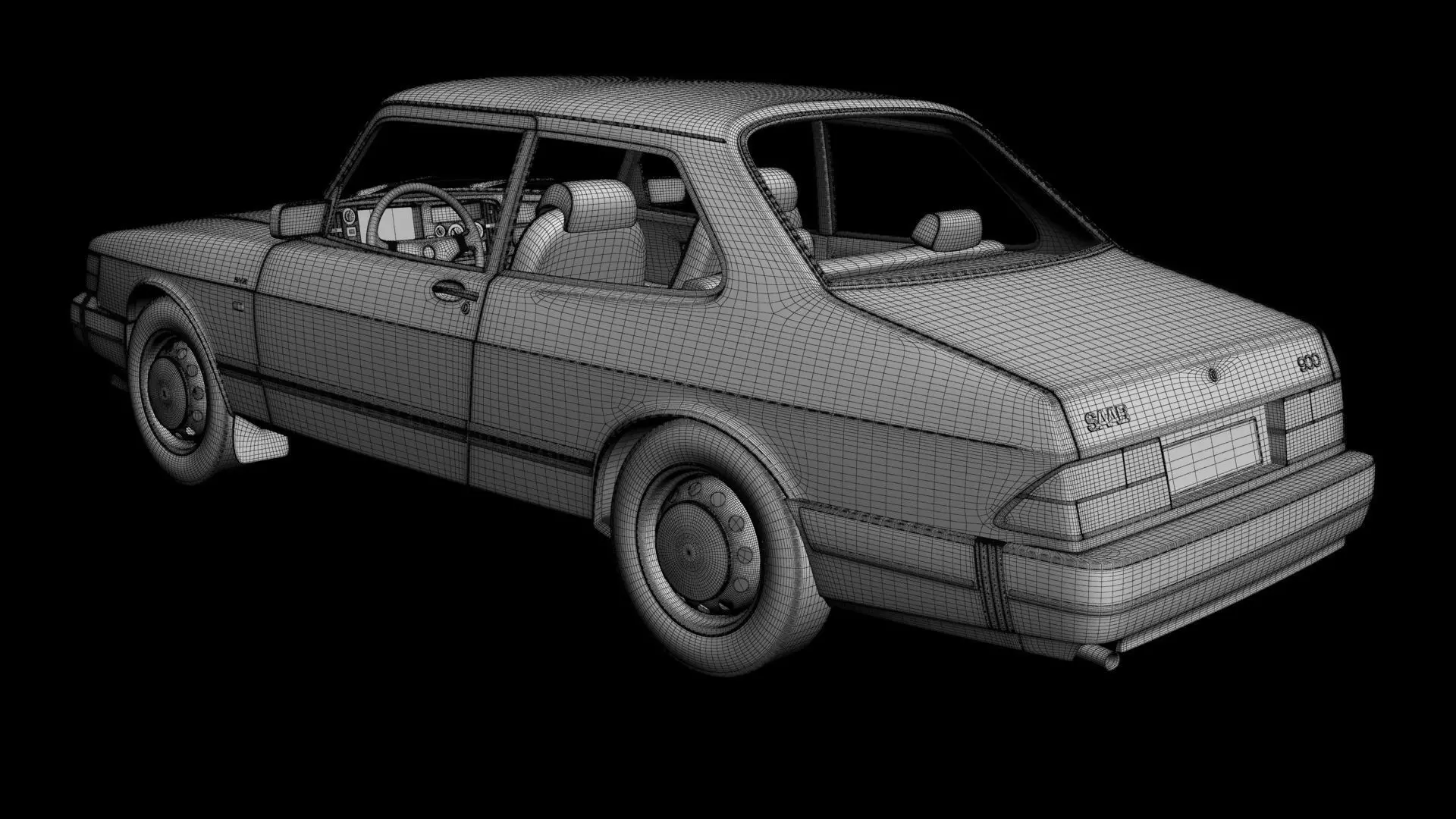 SAAB 900 2-door saloon 3D model_15