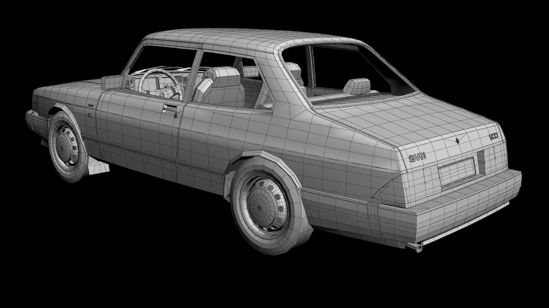 SAAB 900 2-door saloon 3D model_14