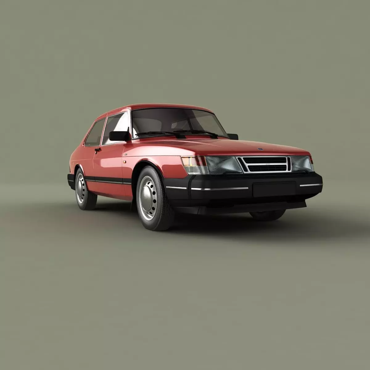 SAAB 900 2-door saloon 3D model_9