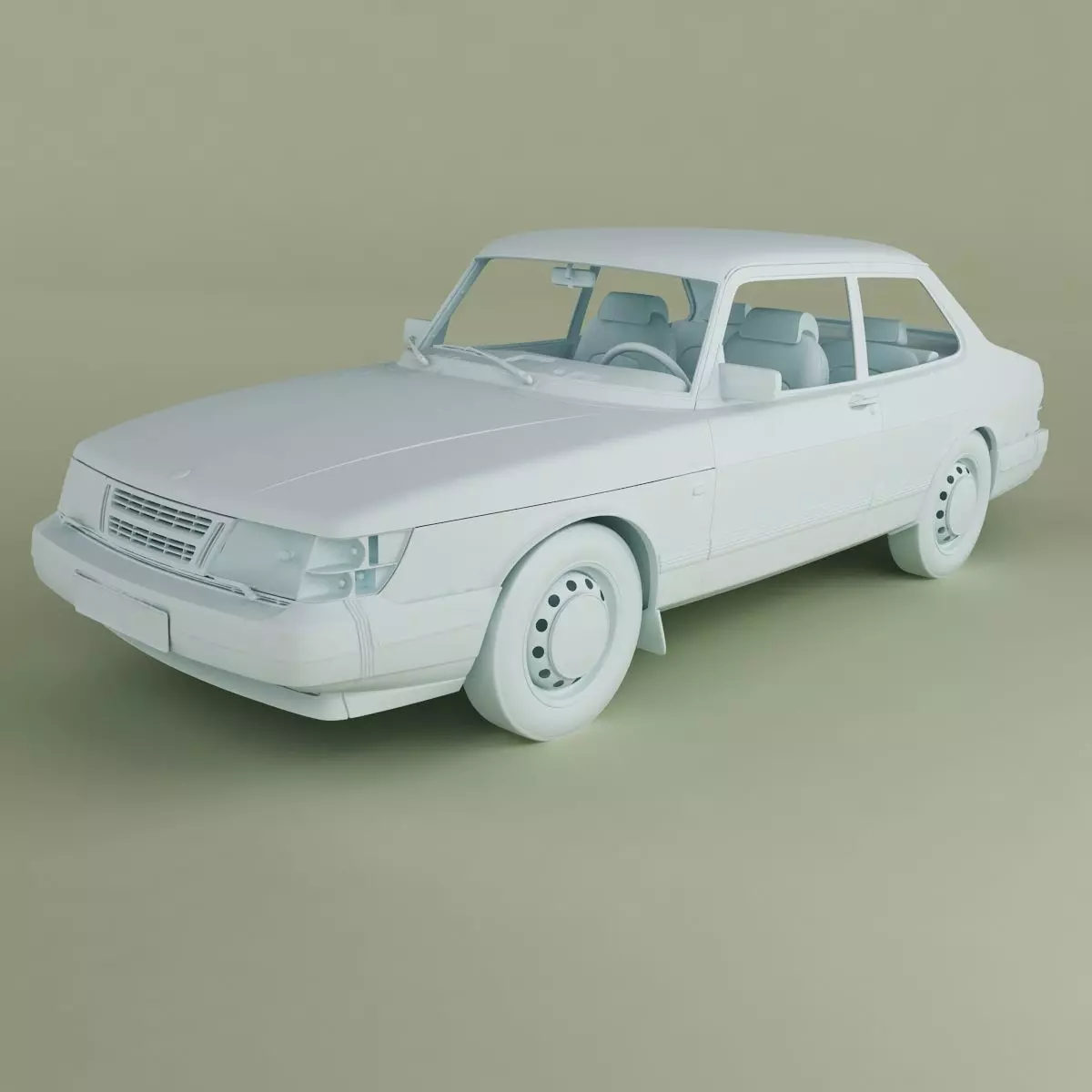 SAAB 900 2-door saloon 3D model_11