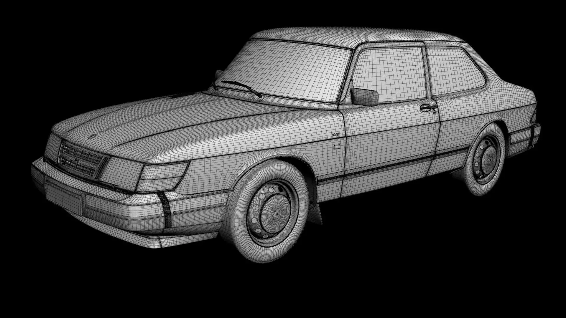 SAAB 900 2-door saloon 3D model_13