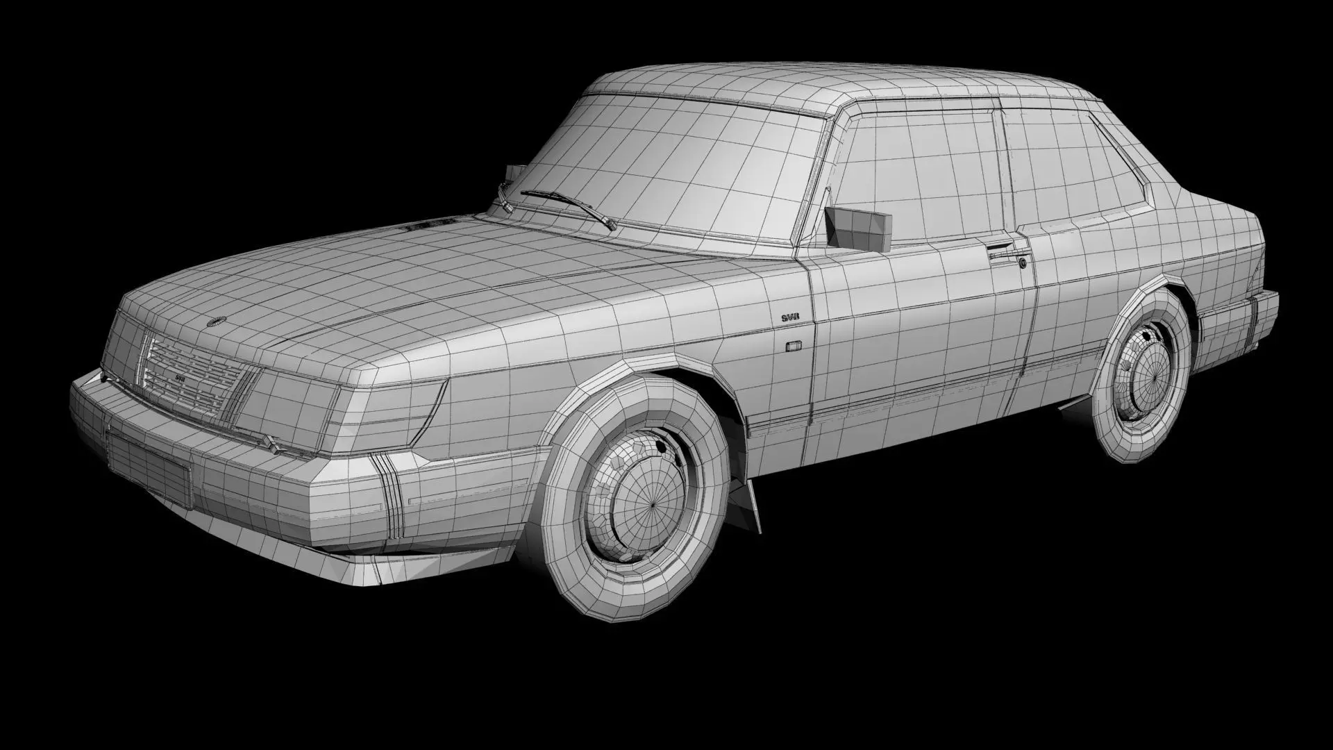 SAAB 900 2-door saloon 3D model_12