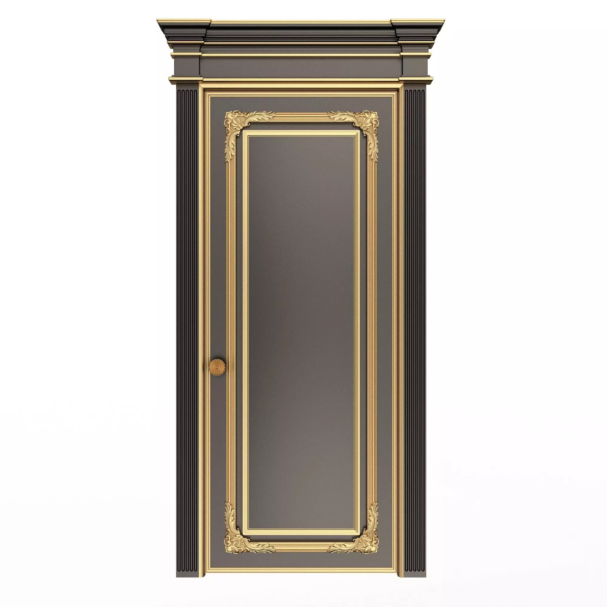 Carved Door Classic 01802 Low-poly 3D model_3