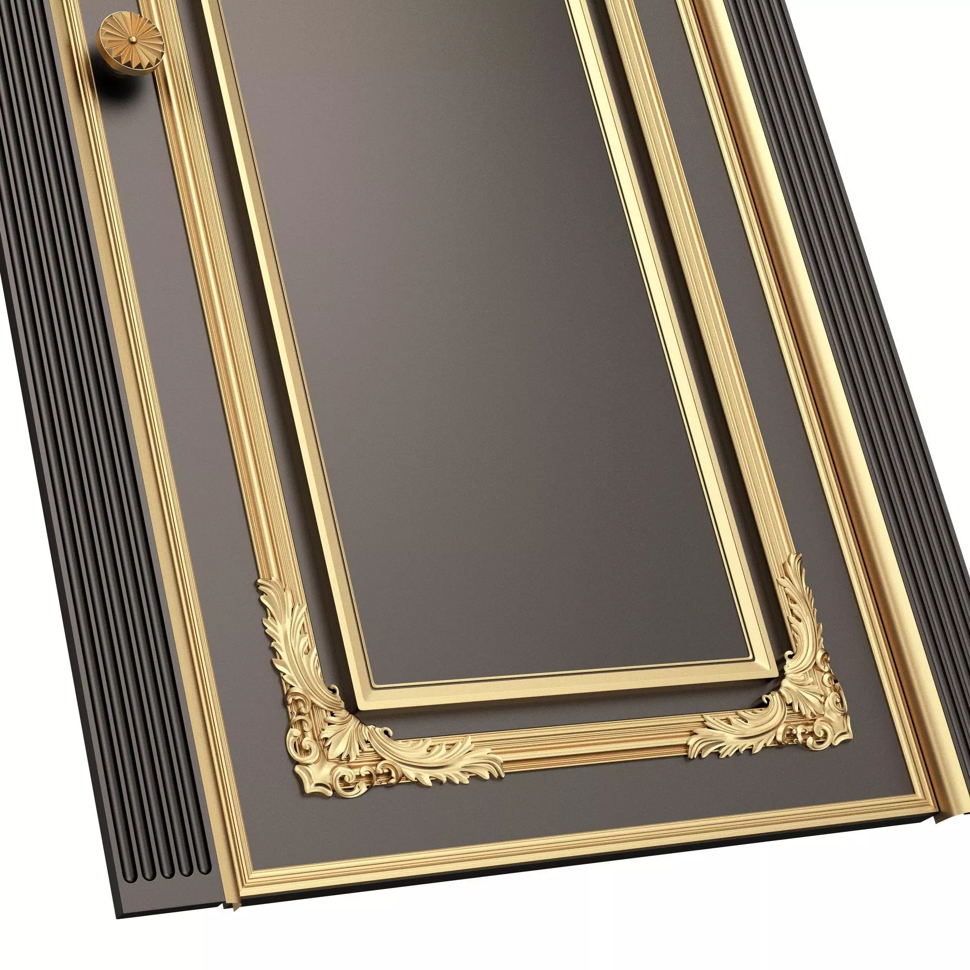 Carved Door Classic 01802 Low-poly 3D model_2