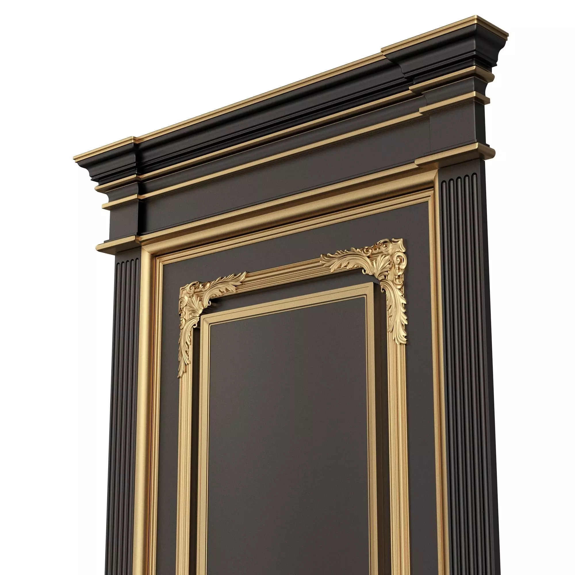 Carved Door Classic 01802 Low-poly 3D model_1