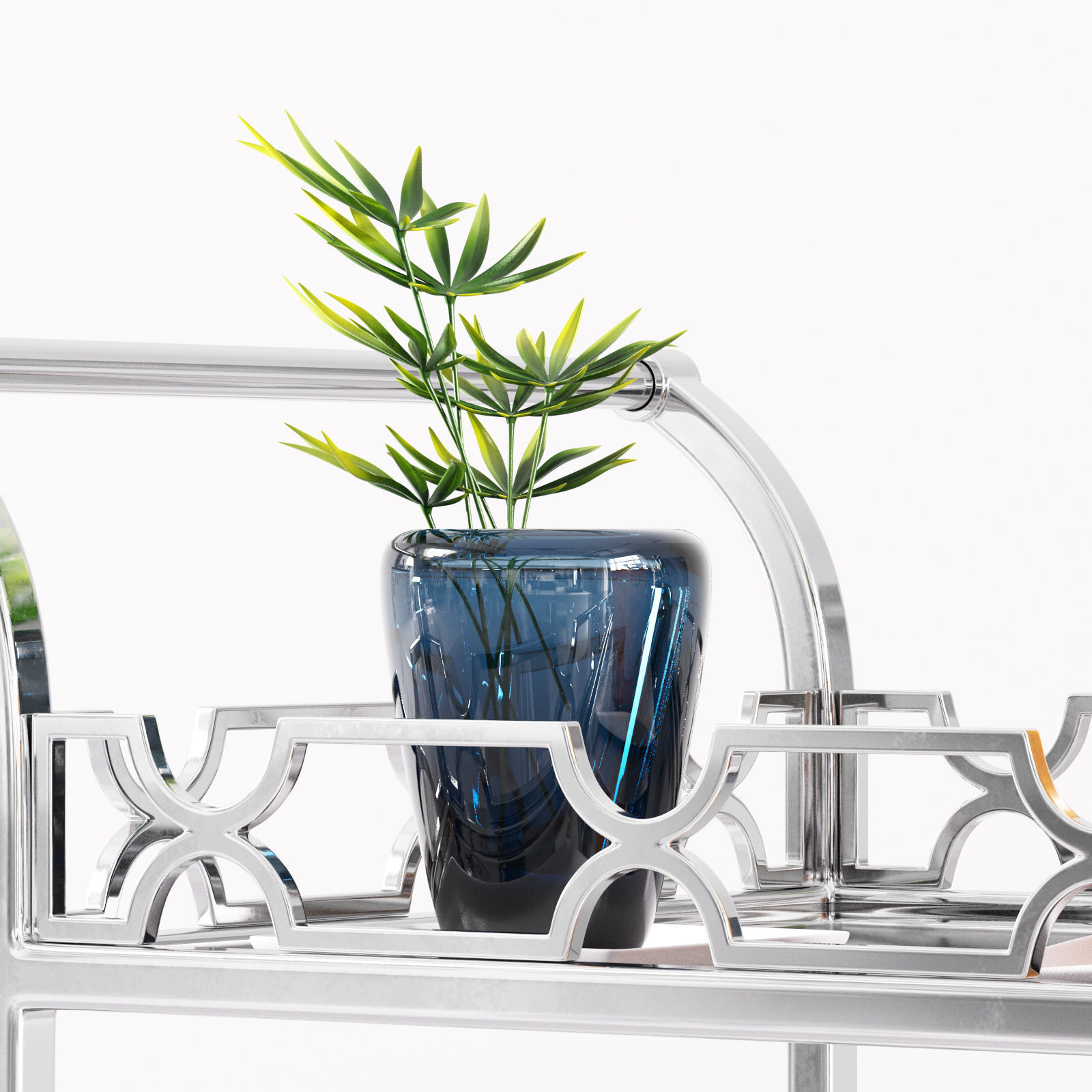 Bernhardt - Criteria Metal Bar Cart 3D model_3