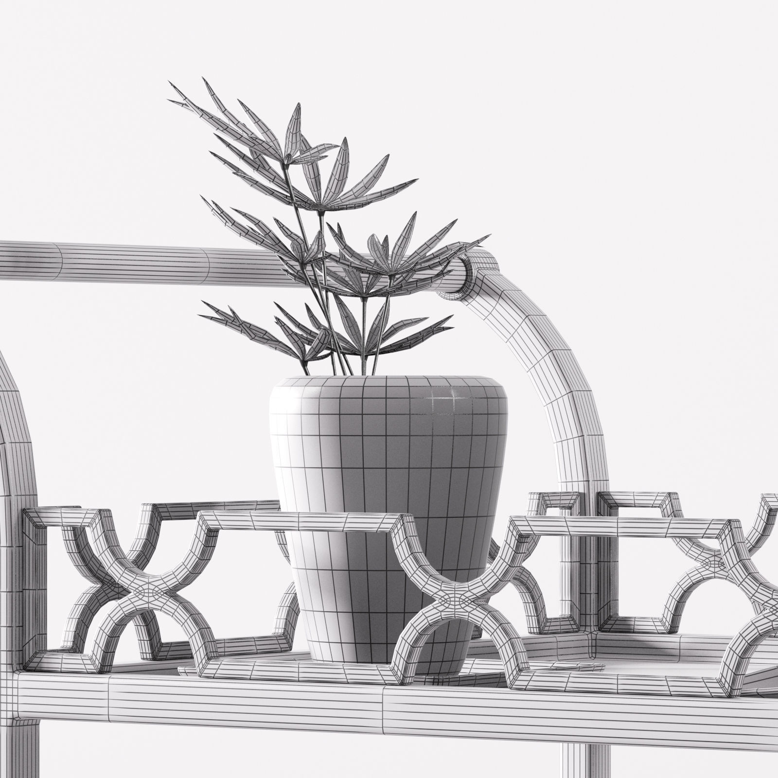 Bernhardt - Criteria Metal Bar Cart 3D model_5