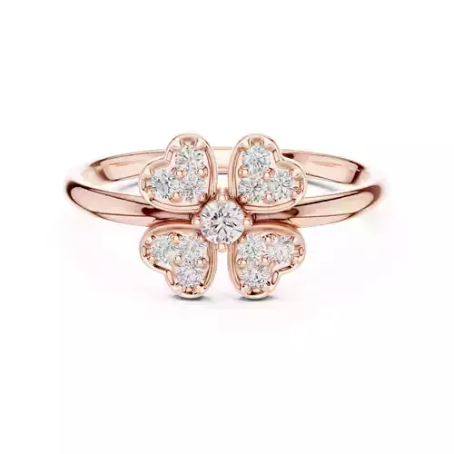 Round Diamond Heart Shape Leaf Wedding Ring 3DM STL Video