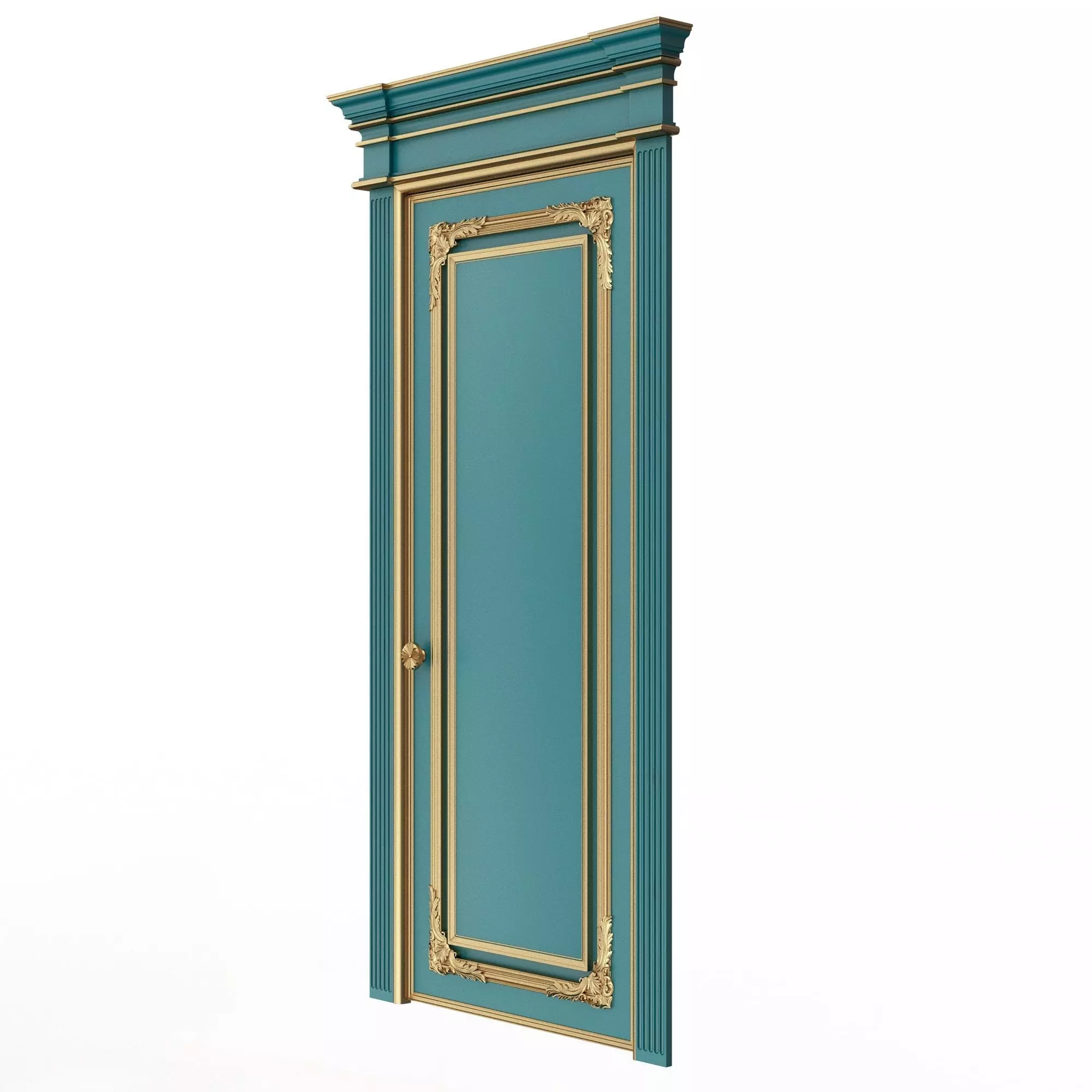 Carved Door Classic 01803 Low-poly 3D model_2