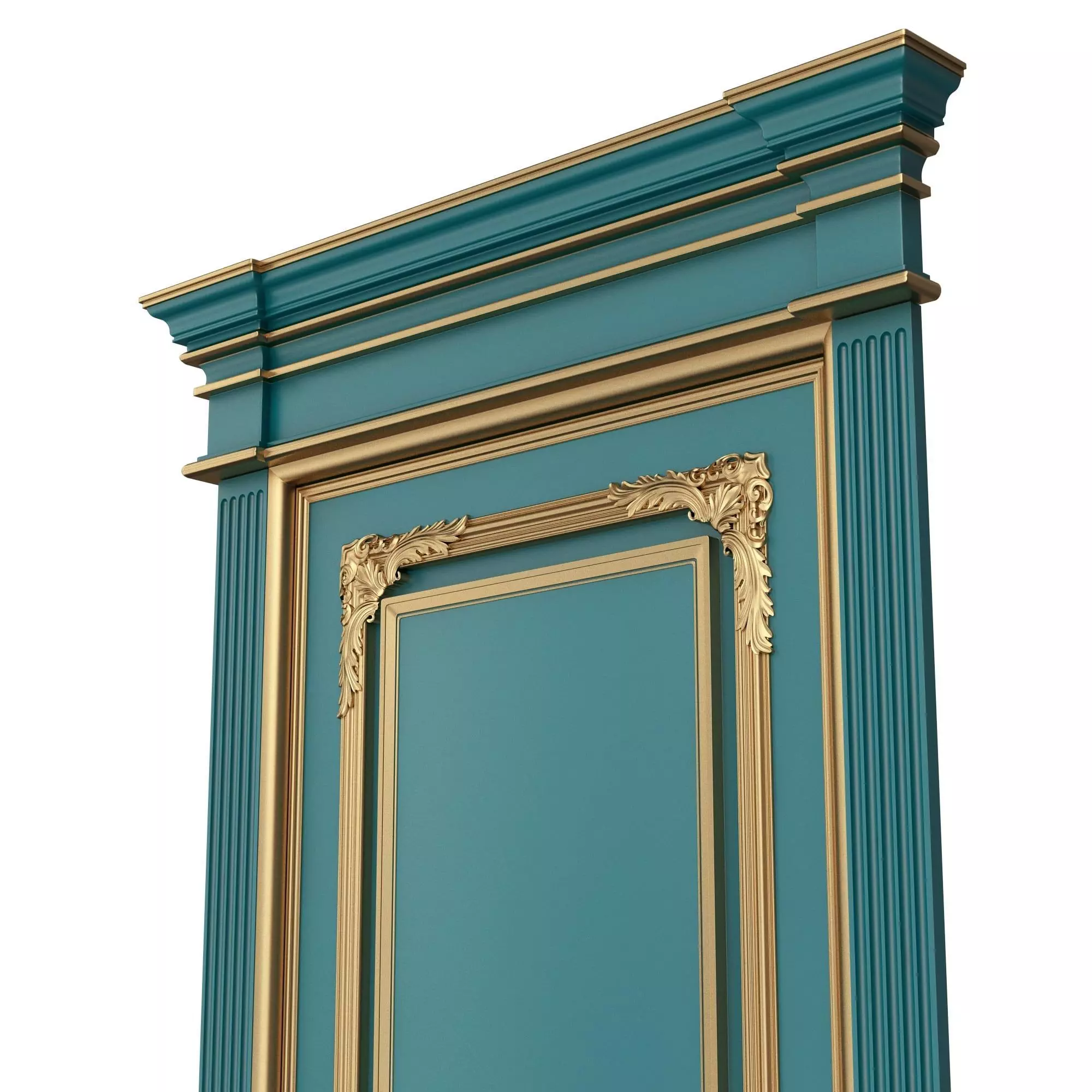 Carved Door Classic 01803 Low-poly 3D model_4