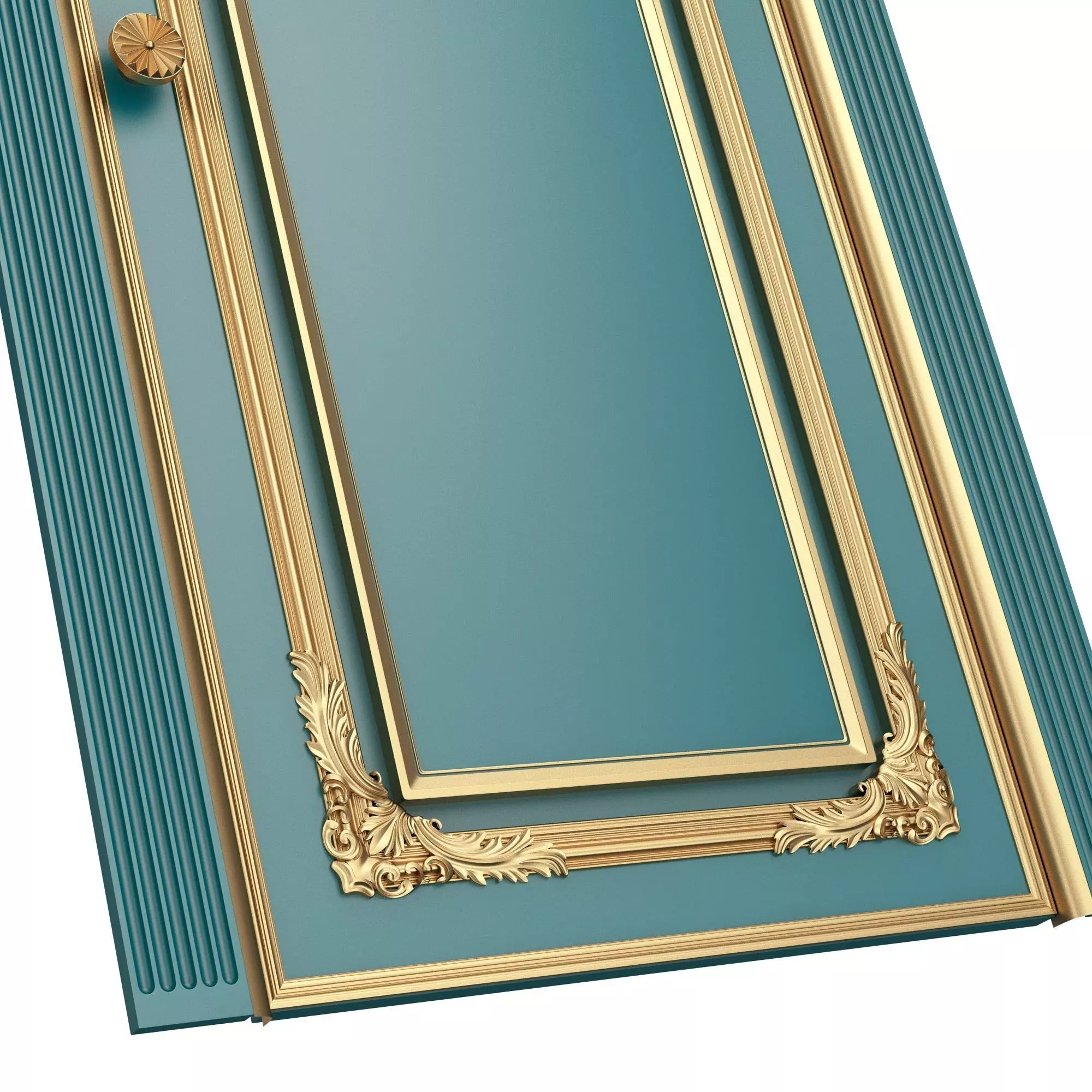 Carved Door Classic 01803 Low-poly 3D model_5