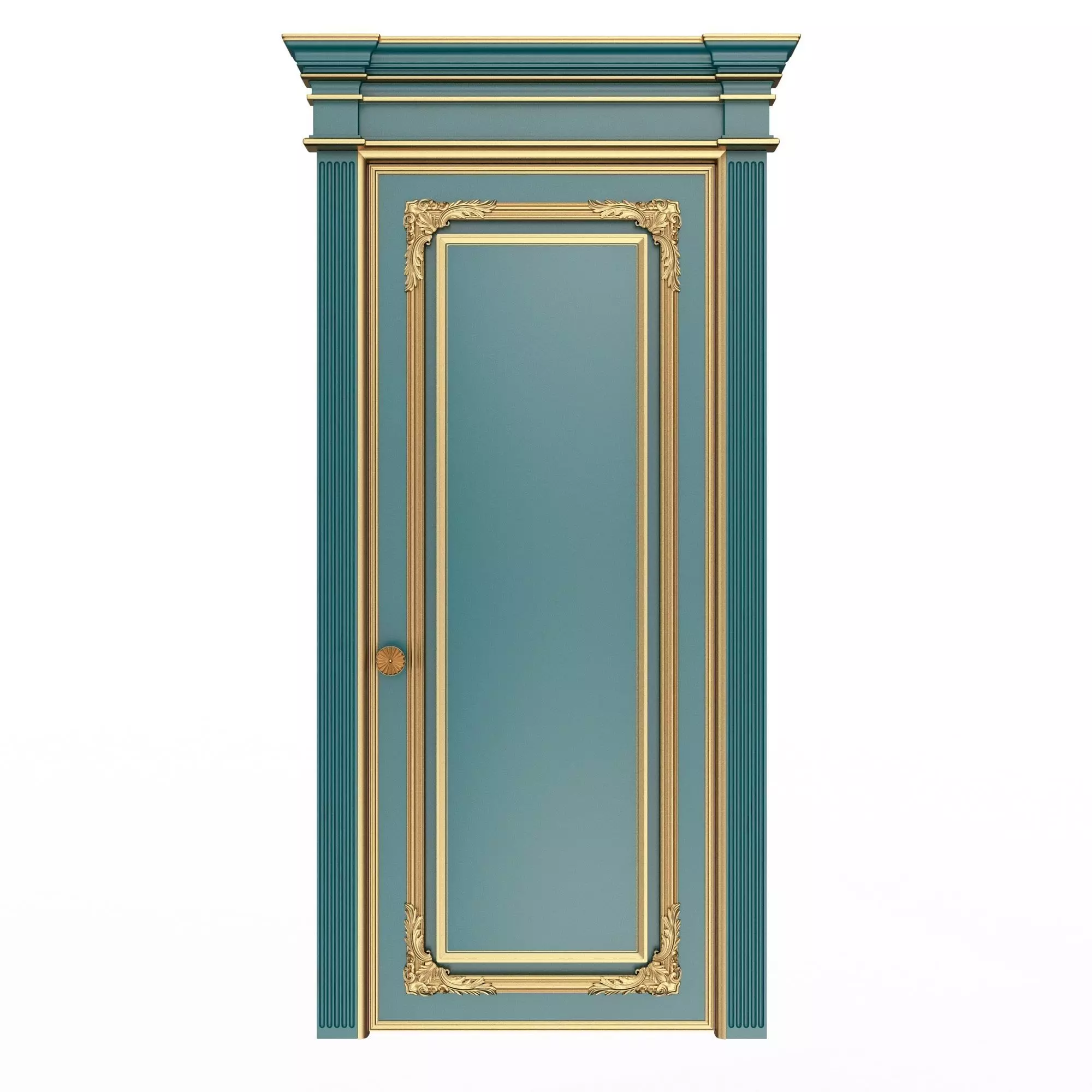 Carved Door Classic 01803 Low-poly 3D model_0