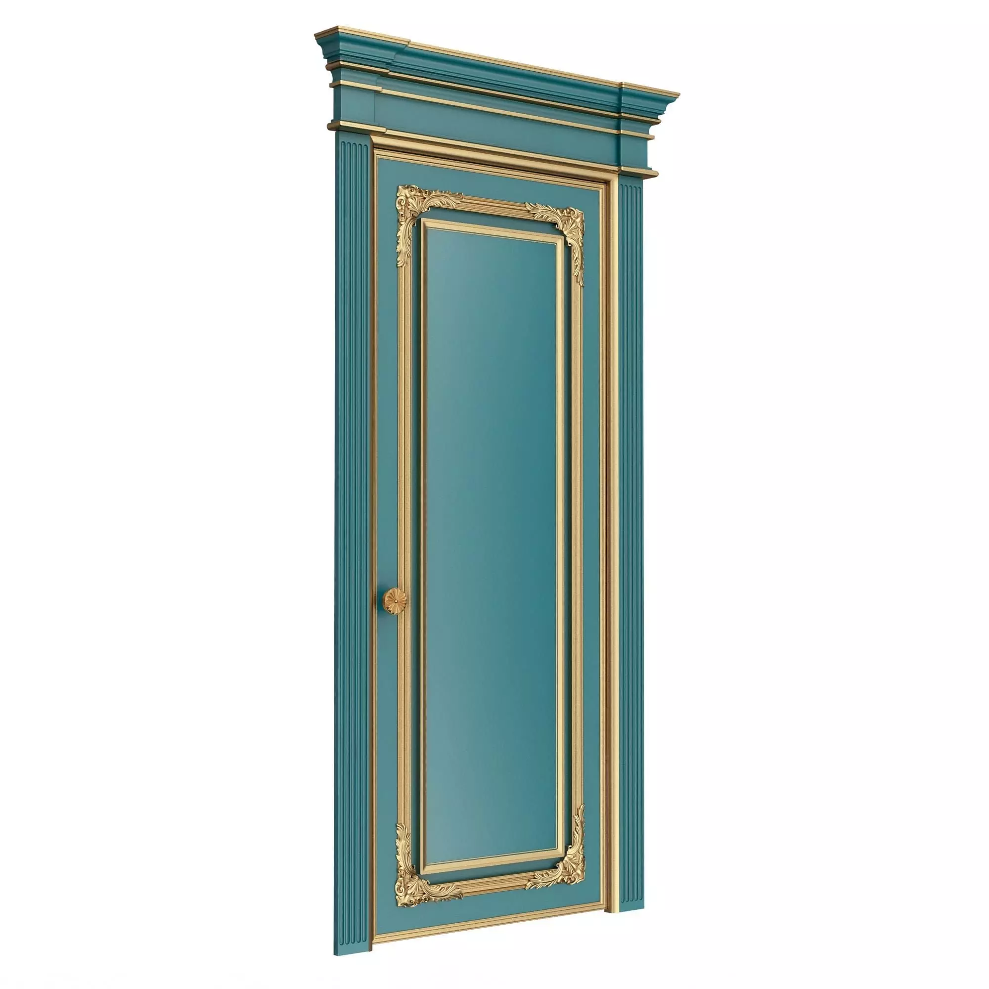 Carved Door Classic 01803 Low-poly 3D model_3